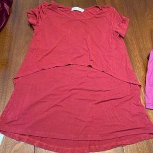 Latched Mama OG Brick Red (darker IRL than pic) Hi-lo access nursing t-shirt
